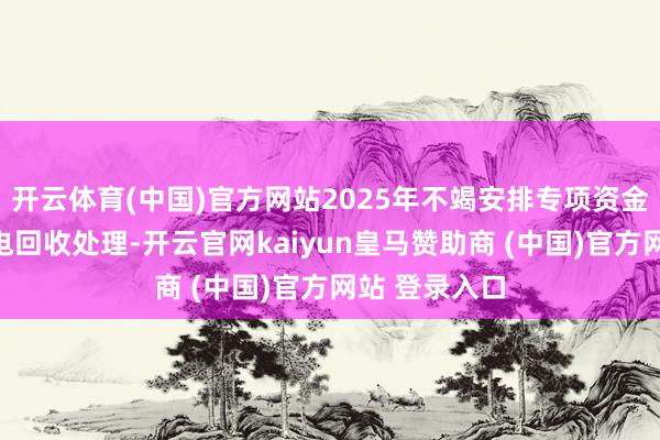 开云体育(中国)官方网站2025年不竭安排专项资金接济废旧家电回收处理-开云官网kaiyun皇马赞助商 (中国)官方网站 登录入口